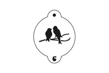 Schablone / Stencil - Vogelpaar
